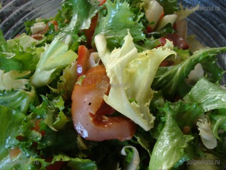 Салат из карпаччо с овощами